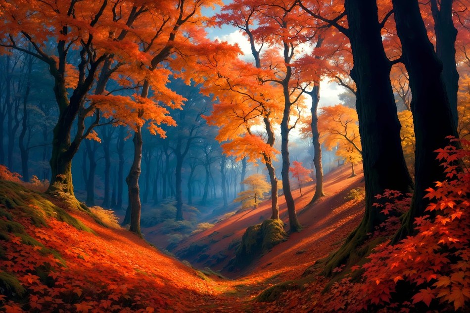 https://pixabay.com/illustrations/forest-fall-trees-forest-path-9052705/