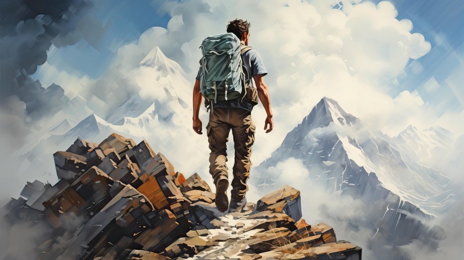 https://pixabay.com/illustrations/ai-generated-mountain-hiking-climber-8252572/