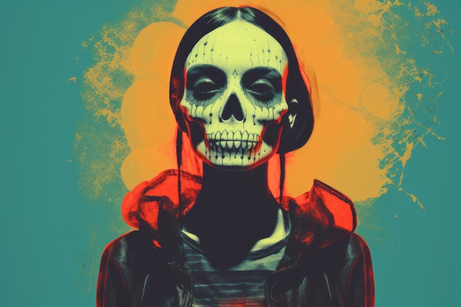 https://pixabay.com/illustrations/ai-generated-woman-skull-makeup-8307298/