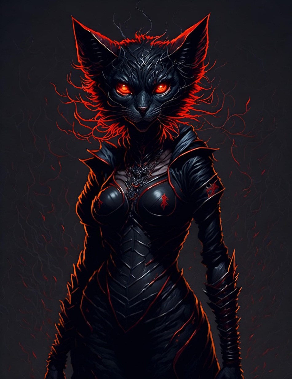 https://pixabay.com/illustrations/ai-generated-cat-demon-cat-woman-7833864/