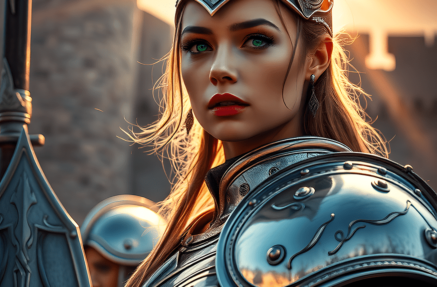 https://pixabay.com/illustrations/ai-generated-knight-woman-warrior-9121034/