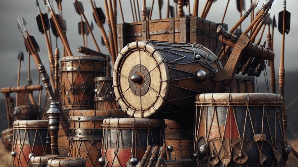 https://pixabay.com/illustrations/ai-generated-arrows-drums-battle-8763850/