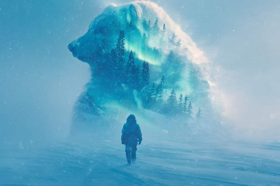 https://pixabay.com/illustrations/polar-bear-double-exposure-aurora-10260856/