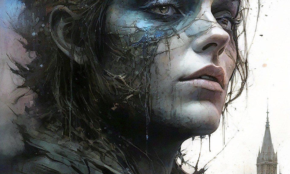 https://pixabay.com/illustrations/ai-generated-woman-landscape-sad-8455022/