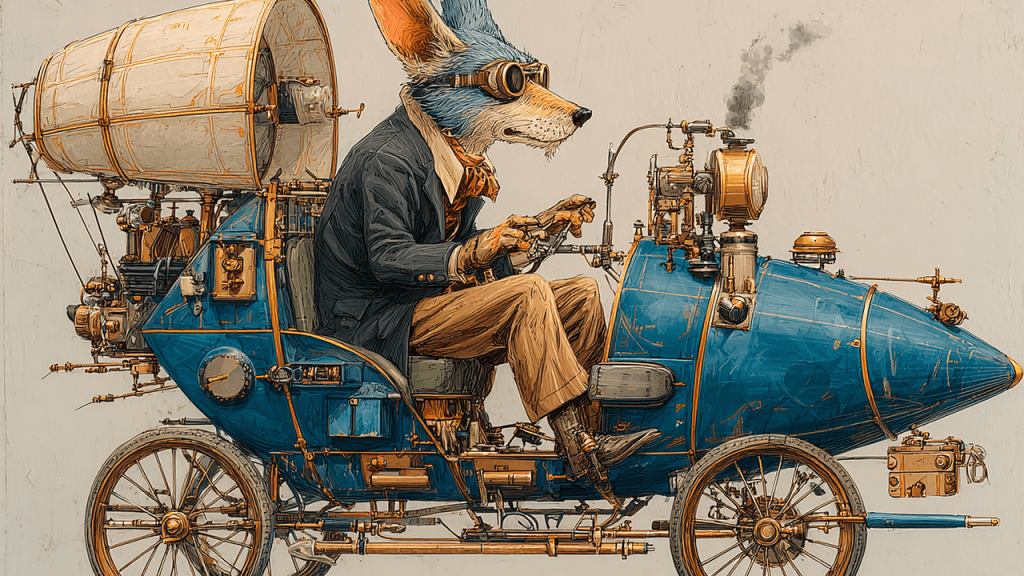 https://pixabay.com/illustrations/coyote-dog-fox-automobile-10086876/