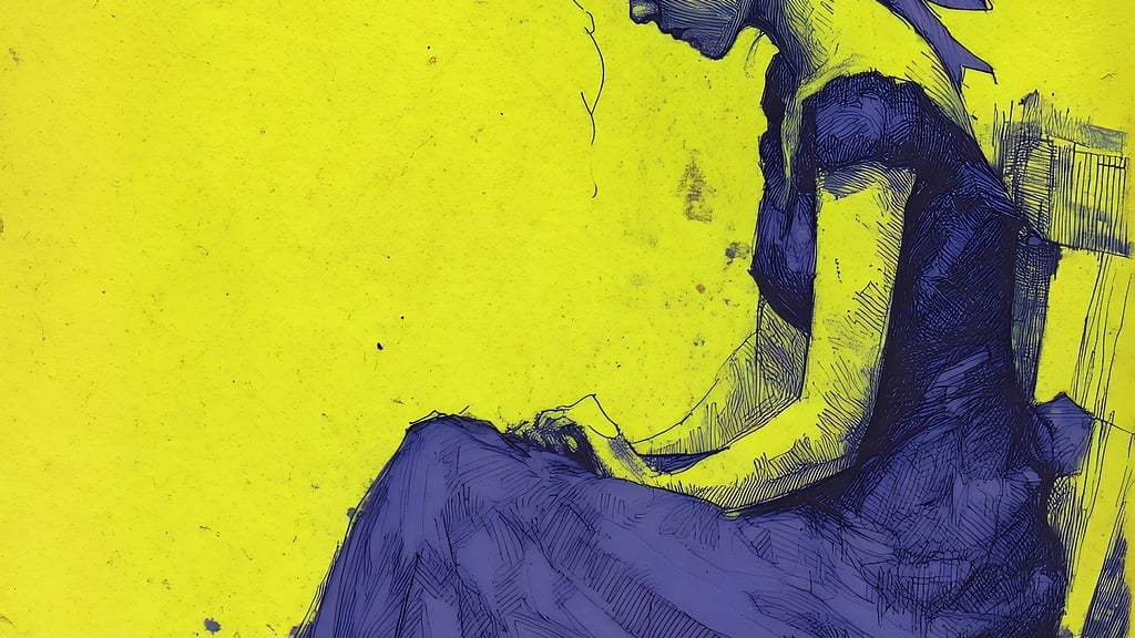 https://pixabay.com/illustrations/woman-chair-sit-yellow-background-10160977/