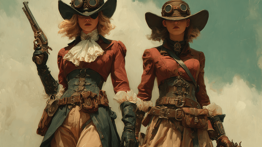 https://pixabay.com/illustrations/cowgirls-steampunk-western-hats-10026312/